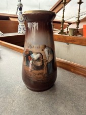 Antique Z. S. & Co. Bavaria Vase Circa 1880-1918 Brown Gold Guilt Pastoral Scene picture