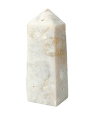 C6- White Agate Crystal Obelisk Tower with Druzy Caves picture