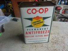 Vintage Empty 1 Gallon CO-OP Antifreeze oil Can NICE Lot 26-50 picture