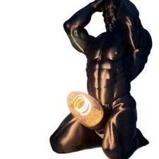 Modern Male Figure Table Lamp Muscular Body Sculpture Light Unique Desk Decor picture