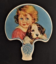 1950? vintage READING WALL PAPER COMPANY pa HAND FAN ad glidden moleta sipes picture
