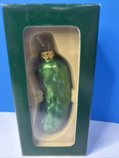 Vtg Possible Dreams PICKLE Ornament Blown Glass Legend Of Christmas Pickle NEW picture