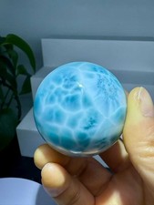 48mm Natural Larimar Gemstone sphere quartz polished ball Reiki energy picture