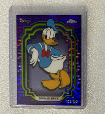 Topps 2024 Chrome Disney 100 Donald Duck #3 Purple Refractor 123/150 picture