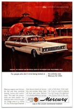 Original 1965 Mercury Station Wagon Car Print Ad (7in x 10in) Advertisement picture