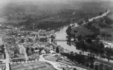 Henley bridge and station, Henley-on-Thames, from the south England OLD PHOTO picture