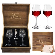 Aw Bridal Mr And Mrs Wine Glasses Wedding Gifts For Couples 2026 Engagement picture