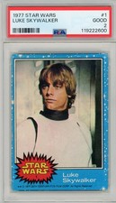 1977 STAR WARS LUKE SKYWALKER PSA 2 No. 1 Iconic Card picture
