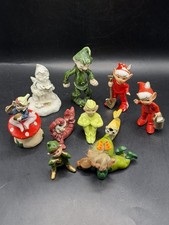 Vintage Lot of 10 Pixie Elf Figurines From The 1950s Made in Japan Collectibles picture