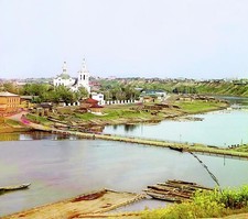 Photo:Tyumen Russia 1912 Zarechnaya District St George Church River View picture