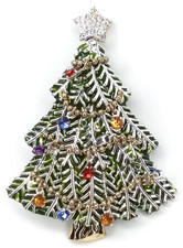 Avon 5th Annual 2008 Christmas Tree Brooch Lapel Pin Signed picture