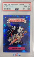 2020 Topps GPK Sapphire Nasty Nick #1a PSA 10 💎 First Year Sapphire picture
