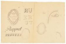 Photo:New York NY 1930s Ruppert Beer logo truck graphic design sketches picture