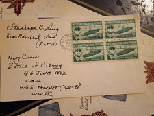 R/Adm. STANHOPE C. RING, CAG USS Hornet Battle of Midway Signed FDC X-SCARCE picture