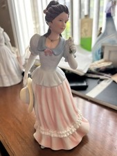 Home Interior 1452 Lady with hat & flowers 8.25” X 4” X 4” picture