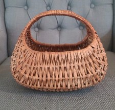 Vintage Oval Woven Gondola Basket 9