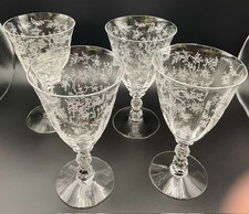 4 Vintage Fostoria Chintz Etched 6