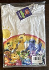 Cakeworthy Care Bears x Sesame Street Drop Sleeve Tee Shirt Unisex Large NWT picture