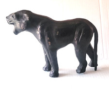 Vintage Leather Wrapped Black Panther (In Preowned as Found Preowned Condition). picture