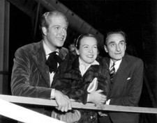 Young singer-starlet Eadie Adams visits Nelson Eddy on the MGM - 1937 Old Photo picture