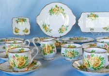 Beautiful Royal Albert Tea Rose Yellow Dinnerware Set. Made in England picture