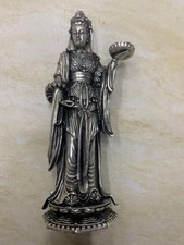 6.3 Inches Wonderful Tibetan Silver Hand Made *KwanYin Bodhisattva* Statue picture
