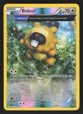 English NM Bidoof (Alpha) 117/160 PRC Reverse Holofoil Pokemon XY - Primal Clash picture