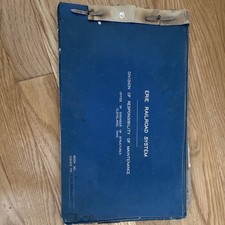 Erie Railroad System Division Of Responsibility Of Maintenance Ohio 1900-86 picture