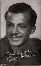 Dana Andrews Actor Autograph Postcard 1948 Posted Emporium PA picture