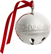 Wallace 2026 Silver-Plated Sleigh Bell Ornament 56Th Edition - Penguins and Pres picture