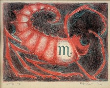 RUDOLF BIKKERS - Signed A/P Lithograph - Scorpion 1964 picture
