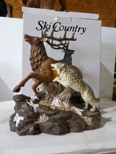 Ski Country Elk & Wolves Decanter picture