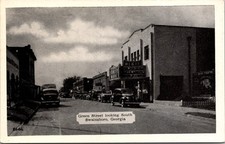 Green Street Swainsboro Georgia Vintage Real Photo Postcard Downtown picture