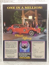 VTG Classic Tiffany Classic Motor Carriages 1986 Print Advertising Full Page Ad picture