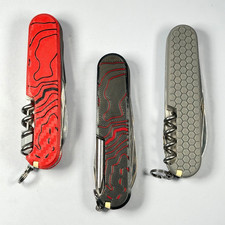 Victorinox Swiss Army Knife 3 Knife Lot Huntsman Hiker Spartan Custom Scales picture