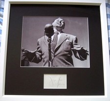 Frankie Laine cut autograph signed custom framed with vintage 8x10 B&W photo JSA picture