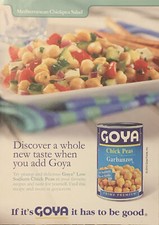 2012 Goya Chick Peas PRINT AD Discover Taste - If Its Goya It Has To Be Good 5x7 picture