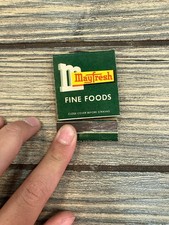 Mayfresh San Jose Vintage Mid-Century Green Yellow Logo Fine Foods Matchbook picture