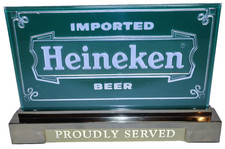 Vintage Heineken Beer Lighted Stand-Up Bar Top Sign 10