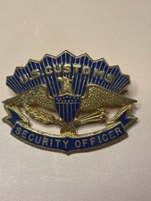 Antique Obsolete U.S. Customs Inspector Hat Badge Enameled Patriot Shield picture