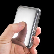 Silver Mirror Stainless Steel Smoking Cigarette Case Holder For 18 Cigarettes picture