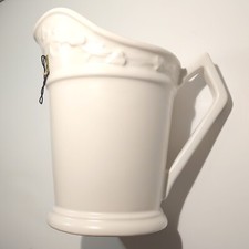 Royal Haeger 1999 White SNOWSATIN Ceramic 8.25”T Beverage Pitcher #137-59 NWT picture