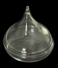 Vintage 1990 Hershey's Glass Kiss Candy Dish Christmas Chocolate Hershey Kiss picture
