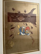 Vintage RARE Woody Woodpecker W/ CERTIFIED Walter lanz Stamp On Rare Gold picture