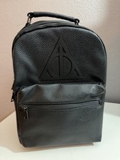 Universal Studios Harry Potter Deathly Hallows Symbol Faux Leather Backpack New picture