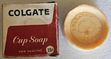 Vintage Colgate Cup Soap For Shaving. Unused In Original Box. picture