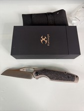 KANSEPT Tuckamore Thumb Hole Knife Titanium Shred Carbon Fiber Handle picture