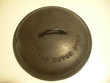 EX 1920s Griswold No. 9 Tite-Top Dutch Oven Cast Iron Lid 2552 B Made in Erie PA picture