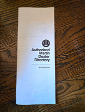 1973 Vintage Authorized Martin Dealer Directory Pamphlet picture