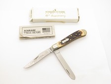 1999 Schrade Uncle Henry 285UH USA Stag Trapper 95th Anniversary Pocket Knife picture